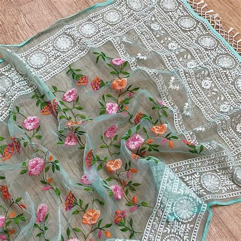 Buy ORGANZA SAREE Online In India - Etsy India
