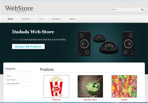 Image result for Basic Web Store HTML Homepage