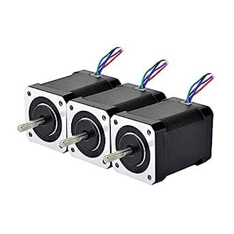 3pcs Nema 17 Bipolar Stepper Motor Kit 92oz.in 2.1a 4-Lead 60mm Hobby ...
