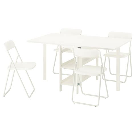 VIHALS / VIHALS table and 4 chairs, gateleg table white/folding white ...