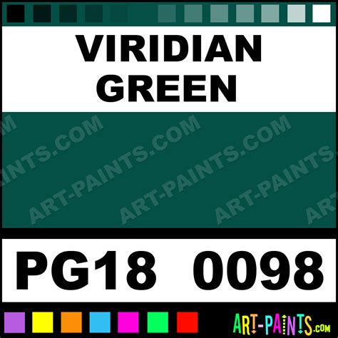Viridian Green Artists Oil Paints - PG18 0098 - Viridian Green Paint ...