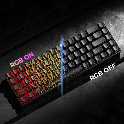 PREMIUM Black Topographic Shinethrough OEM Profile IMD Tech Keycap Set ...