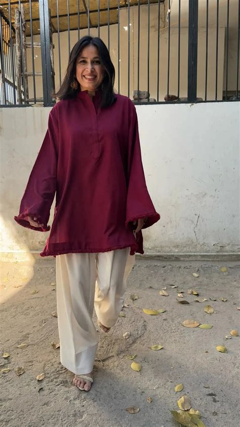 Dhaaga Set Winter Spun Dark Maroon Colour Suit | Pyoor