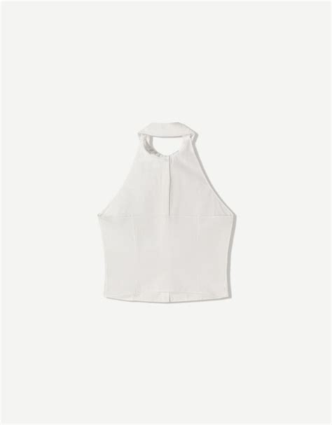 Fitted sleeveless shirt - Women | Bershka