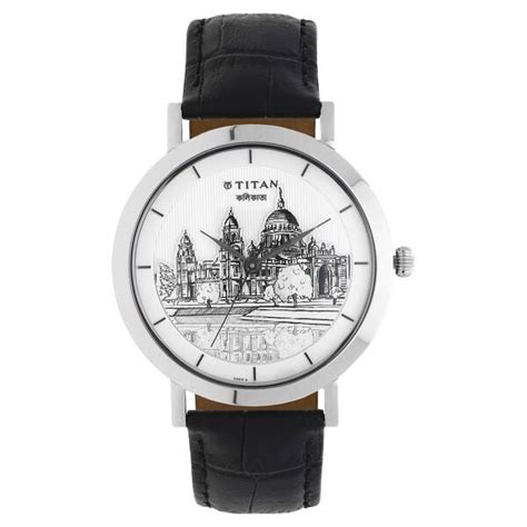 Buy Online Titan Forever Kolkata Off White Dial Analog Leather Strap ...