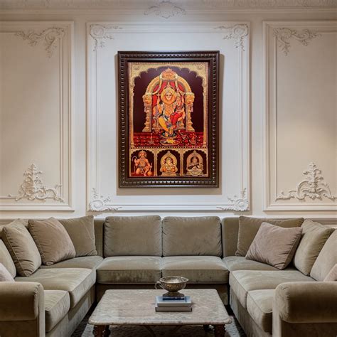 Lakshmi Narasimha Divine Wall Art | Ganesha Hanuman Saraswati Blessing ...