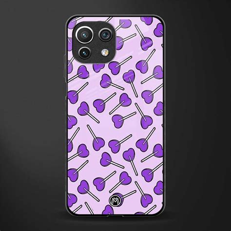 Y2K Hearts Lollipop Purple Edition Glass Case for Mi 11 Lite ...
