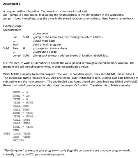 Image result for Subroutine Examples
