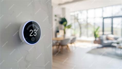 Premium Photo | Modern Smart Thermostat in Contemporary Home Interior ...