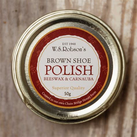 Beeswax & Carnauba Brown Shoe Polish 50g - Chain Bridge Honey Farm