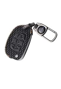 BLUZON Leather Car Key Cover for Creta | Aura | i10 Grand | Nios | i20 ...