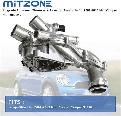 MITZONE Aluminum Thermostat Housing: Mini Cooper's Perfect Cooling Upgrade