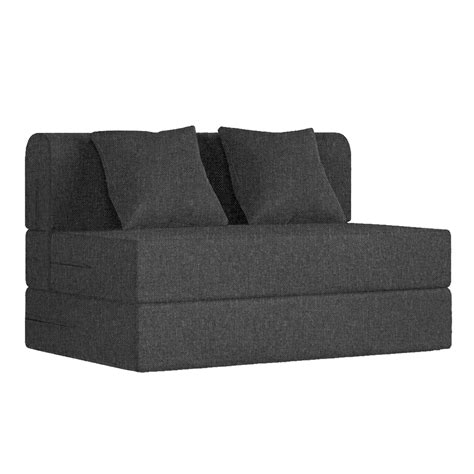 Dr. Smith Sofa Cum Bed (4'X'6, Two-Seater) Jute Fabric Sofa Bed ...