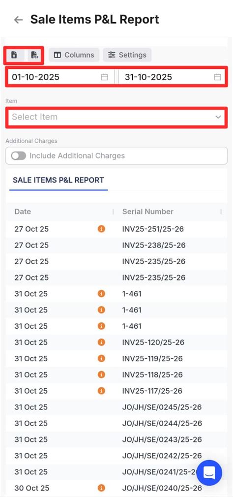 How to download sale items profit and loss statement on mobile ...