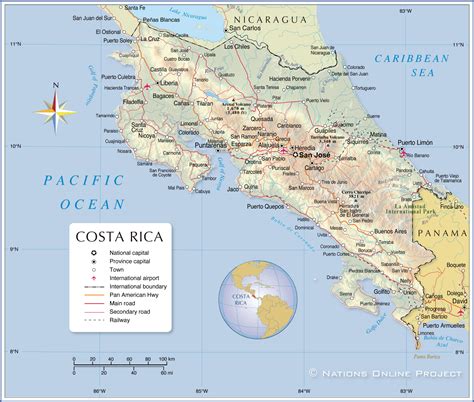 Detailed Map of Costa Rica - Nations Online Project