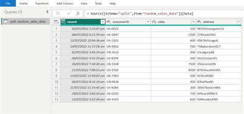Splitting Multiple Columns in Power Bi Query Editor 的图像结果
