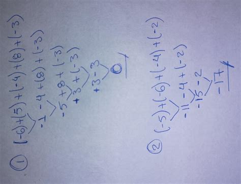 (-6) +(5) +(-4) +(8) +(-3) =(-5)+(-6)+(-4)+(-2)= - Brainly.lat