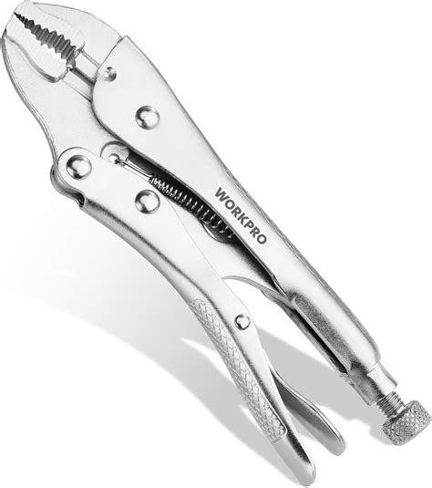 WORKPRO Locking Pliers, 4-inch Curved Jaw Vice Grips pliers, Chromium ...