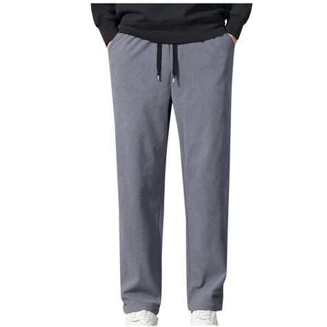 LNWUY (M-5XL) Men Big and Tall Pants Cotton Soft Comfy Sweatpants Wide ...