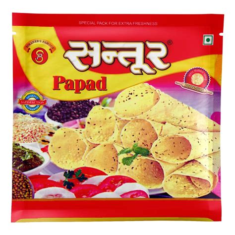 Swad Products | Santoor Tikadi Papad 400Gm | Handmade Papad | Crispy ...
