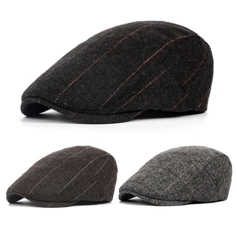 Buy Chic Men Flat Beret herringbone Cap Gatsby Peaky Blinders Newsboy ...