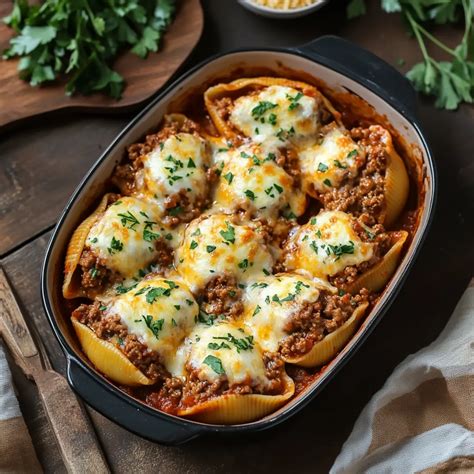 Ground Beef Stuffed Shells - Family Favorite Comfort Food 🍝 - Simply ...