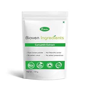 Bioven Ingredients Curcumin Extract 125g, 500g (Small, 125.00) : Amazon ...
