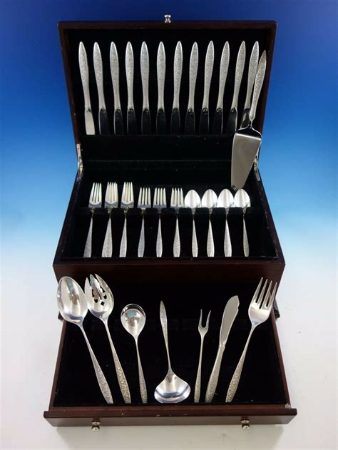 Spanish Lace by Wallace Sterling Silver Flatware Set for 12 Service 56 ...