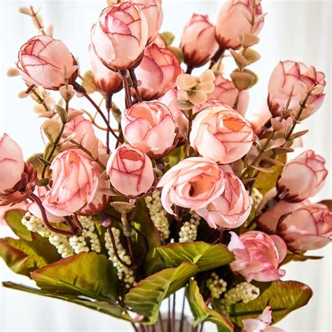 Buy Fiesta Artificial Miniature Rose Flower Stick - 40cm from Home ...