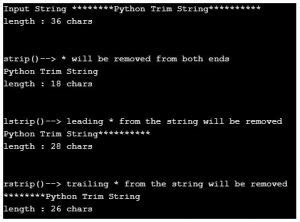 Python String Trim 的图像结果