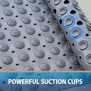 Buy LifeKrafts Experia Anti-Slip with Suction Cup Bath Mat, 100x40cm ...