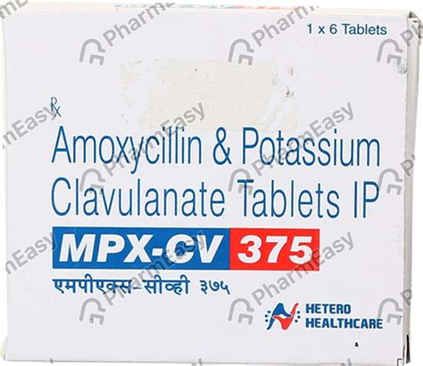 Clavicad Cv 375mg Strip Of 10 Tablets: Uses, Side Effects, Price ...