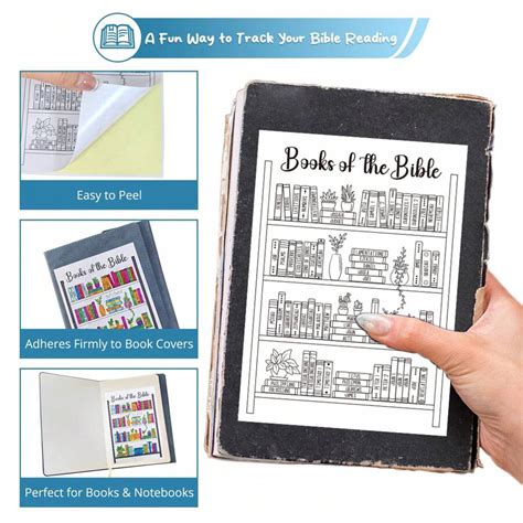 GIURKUU 2 PCS Books Of The Bible Tracker Sticker –Bible Books Shelf ...