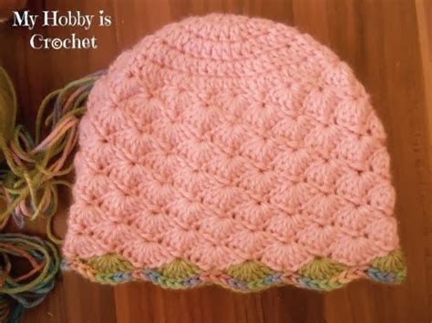Shell Stitch Baby Hat Tutorial 的图像结果