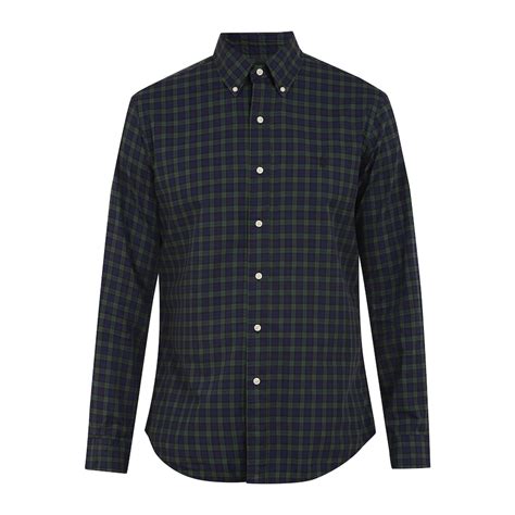 Buy Men Navy All-Over Checquered Logo Shirt Online at The Collective ...