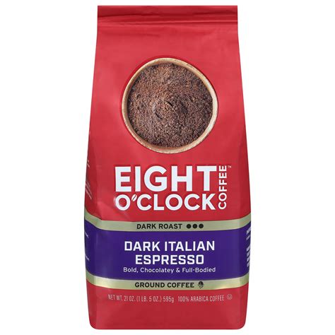 Eight O'Clock Dark Italian Espresso Ground Coffee 21 oz Bag - Walmart.com