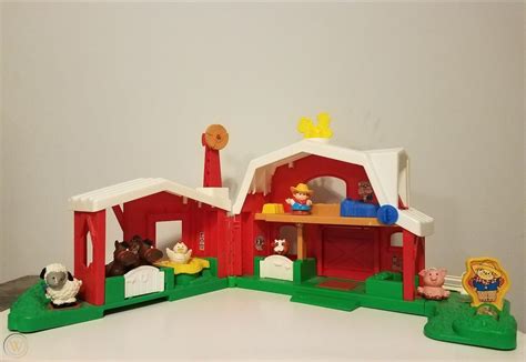 Vintage Fisher Price Little People Barn Farm Musical Animal Sounds 1999 ...