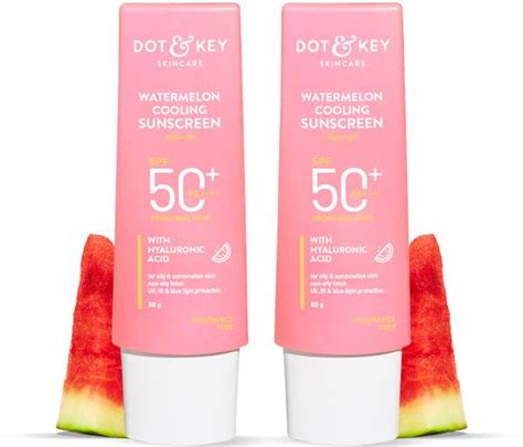 Dot & Key Sunscreen - SPF 50 PA++++ Watermelon Hyaluronic Cooling for ...