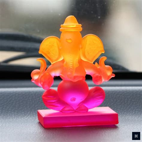 Double Sided Crystal Car Ganesha Showpiece – Caroxygen