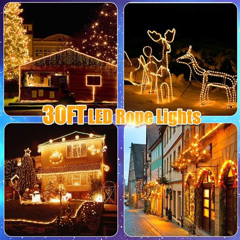 Buy Afirst LED Rope Lights Outdoor 30FT - Warm White Fairy Lights ...