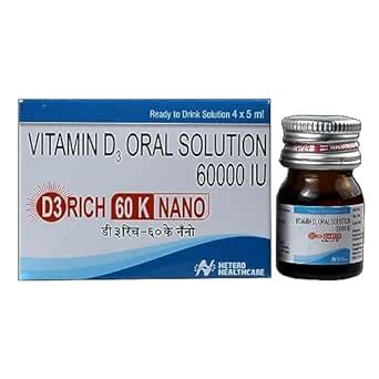 D3 Rich 60K Nano - Ampule of 5 ml Solution : Amazon.in: Health ...