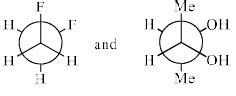 The most stable conformations of 1,2-difluoroethane and dl-2, 3 ...
