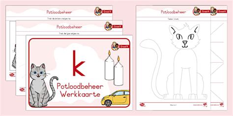 Graad R Klanke Potloodbeheer Werkkaarte k