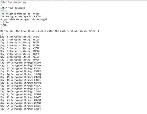 Caesar Cipher Decryption 的图像结果