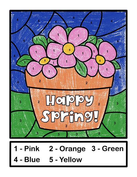 Happy Spring Pictures To Color