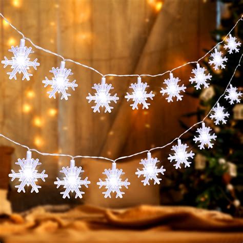 Image result for Outside Snowflake String Lights