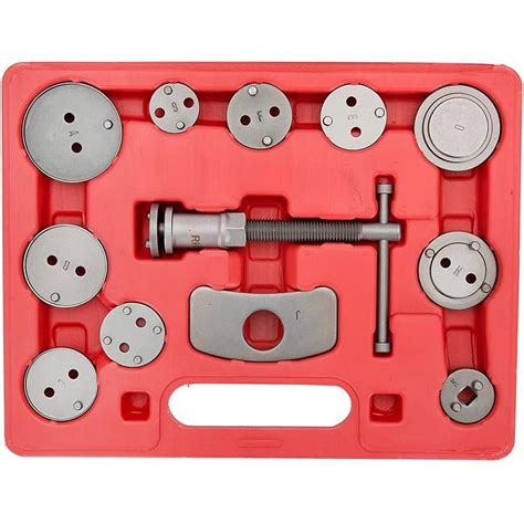 OEMTOOLS 27111 Disc Brake Tool Set, Front and Rear Brake Piston Tool, 11 Adapters Included for ...