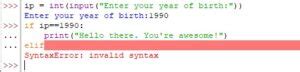 Image result for syntaxerror invalid syntax elif