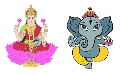 Asmi Collections Wall Stickers Goddess Lakshmi and God Ganesha : Amazon ...