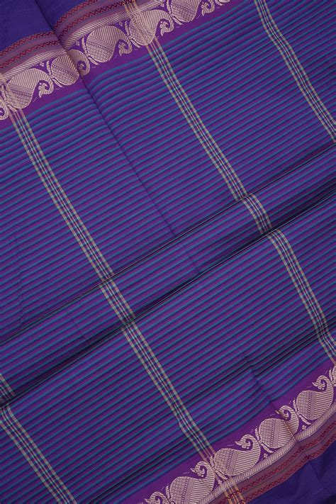 Stripes Design Shades Of Red Poly Cotton Saree – Sundari Silks